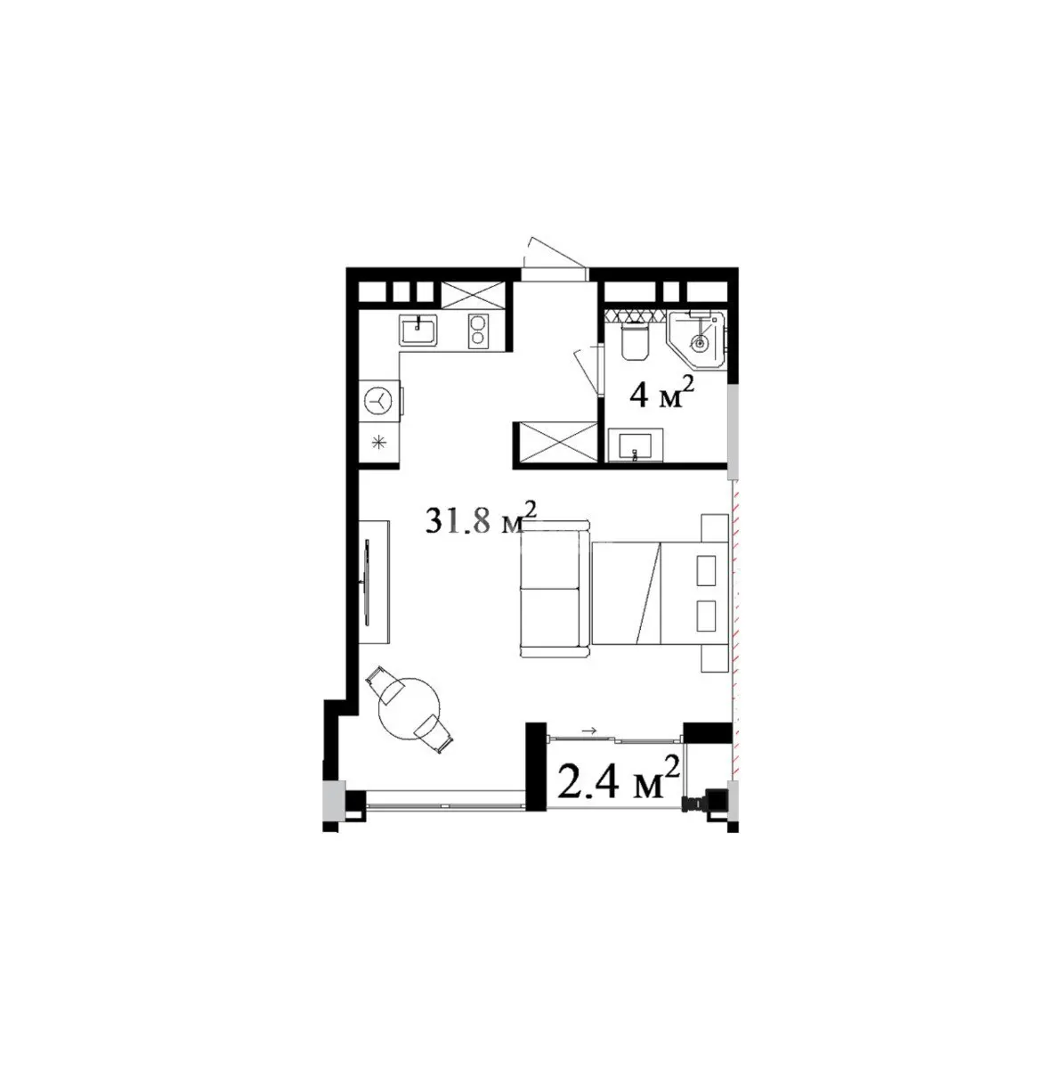 1 otaqlı mənzil, Nardaran q., Sea Breeze, Sabunçu rayonu — şəkil 6