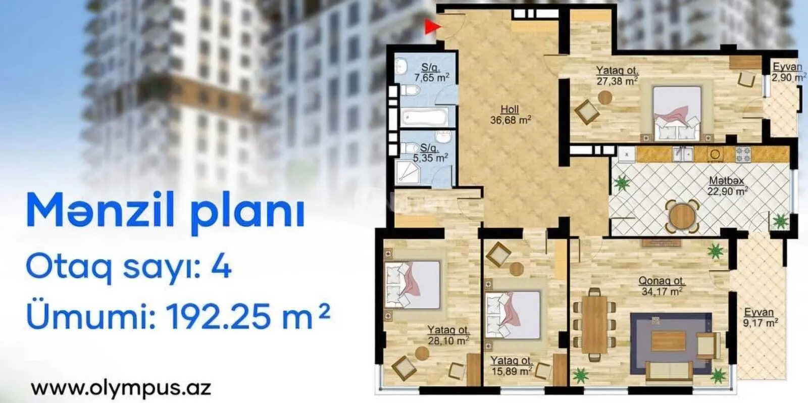 4 otaqlı mənzil, Nəsimi rayonu, Mirəsədulla Mirqasımov küçəsi, Bakı şəhəri — şəkil 10