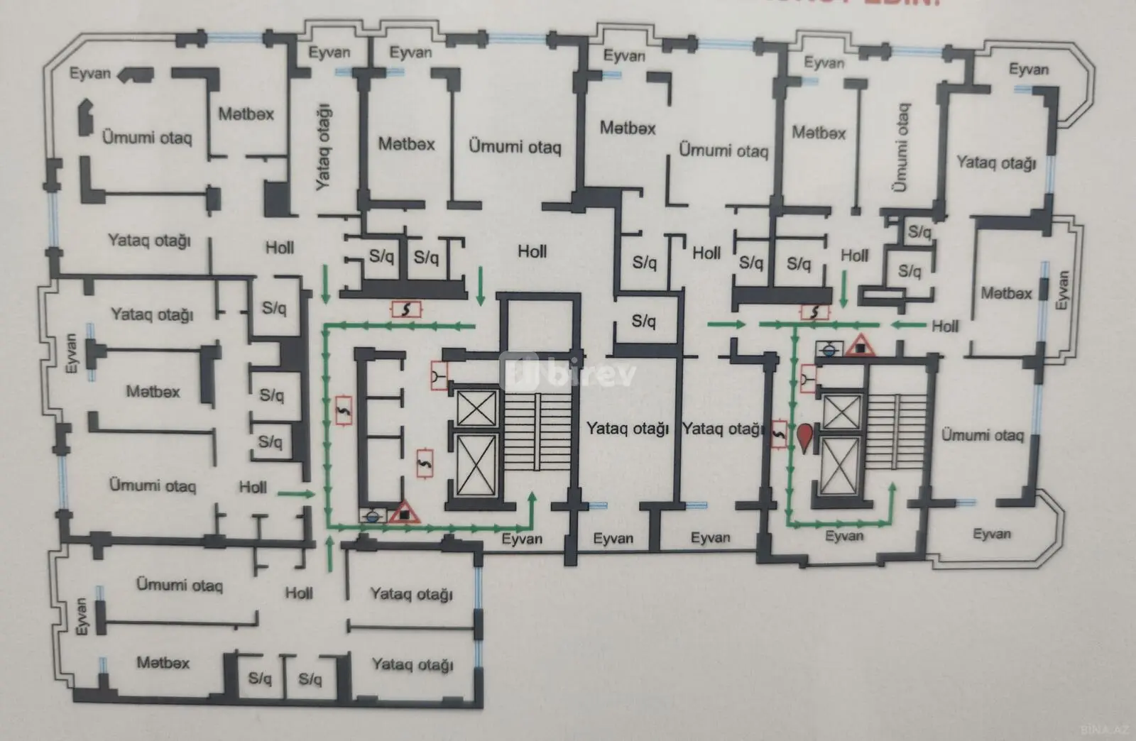 3 otaqlı mənzil, Yasamal rayonu, Hüseyn Cavid pr., 26 a., Bakı şəhəri — şəkil 8