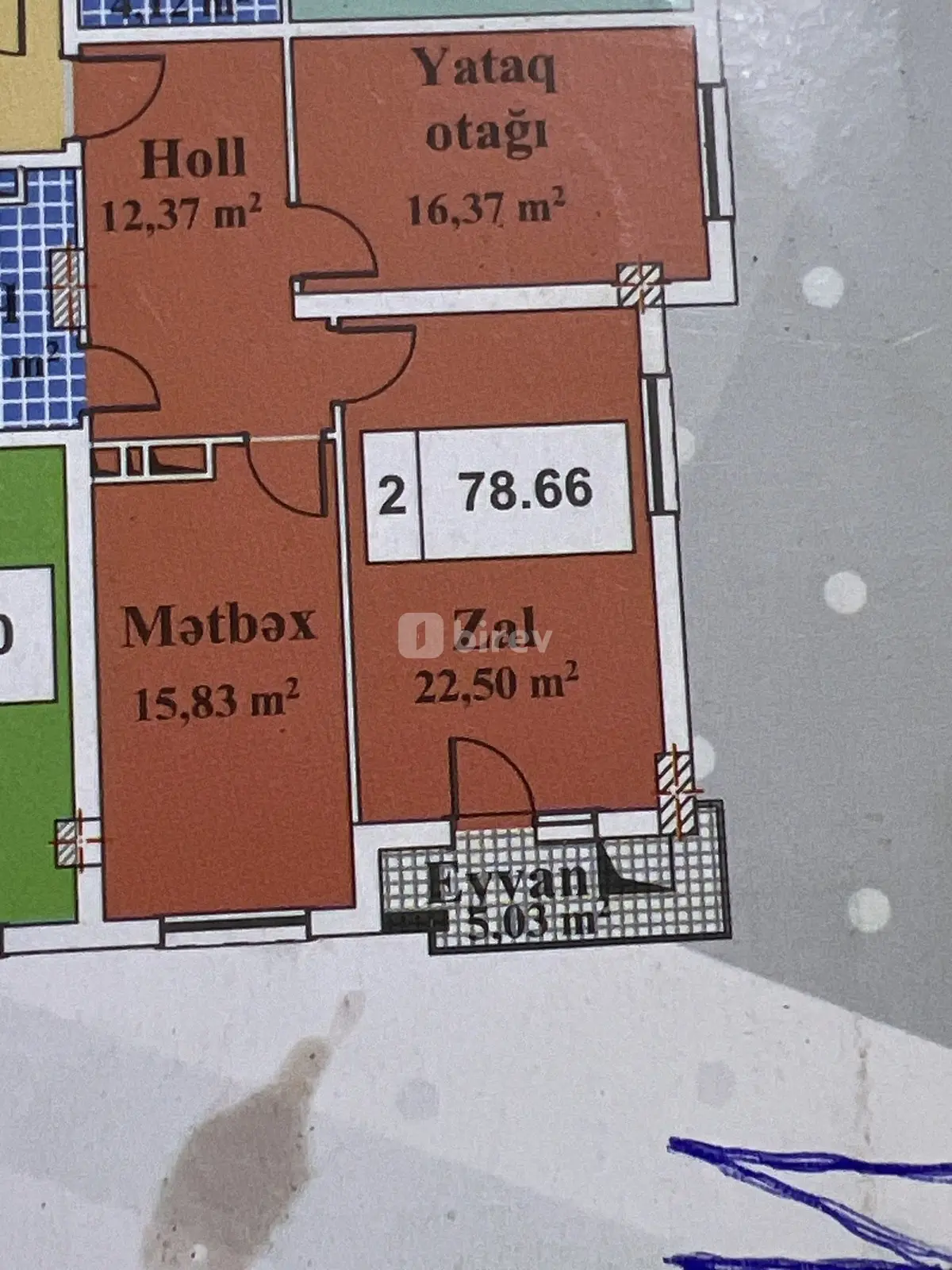 2 otaqlı mənzil, 8-ci kilometr q., Özbəksdan 12, Nizami rayonu — şəkil 5