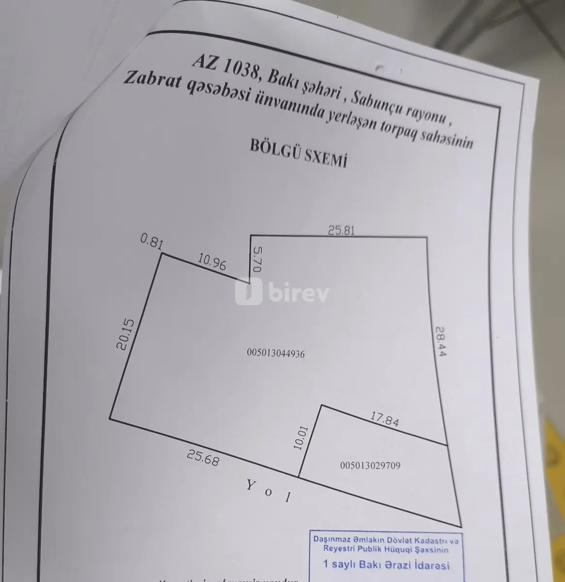 40 sot torpaq, Zabrat q., Zabrat 2, Sabunçu rayonu — şəkil 1