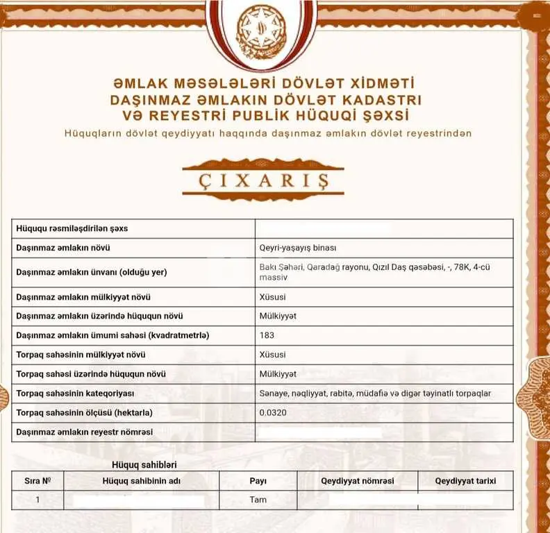 Obyekt, Qızıldaş q., Qızıldaş qəsəbəsi, Qaradağ rayonu — şəkil 6