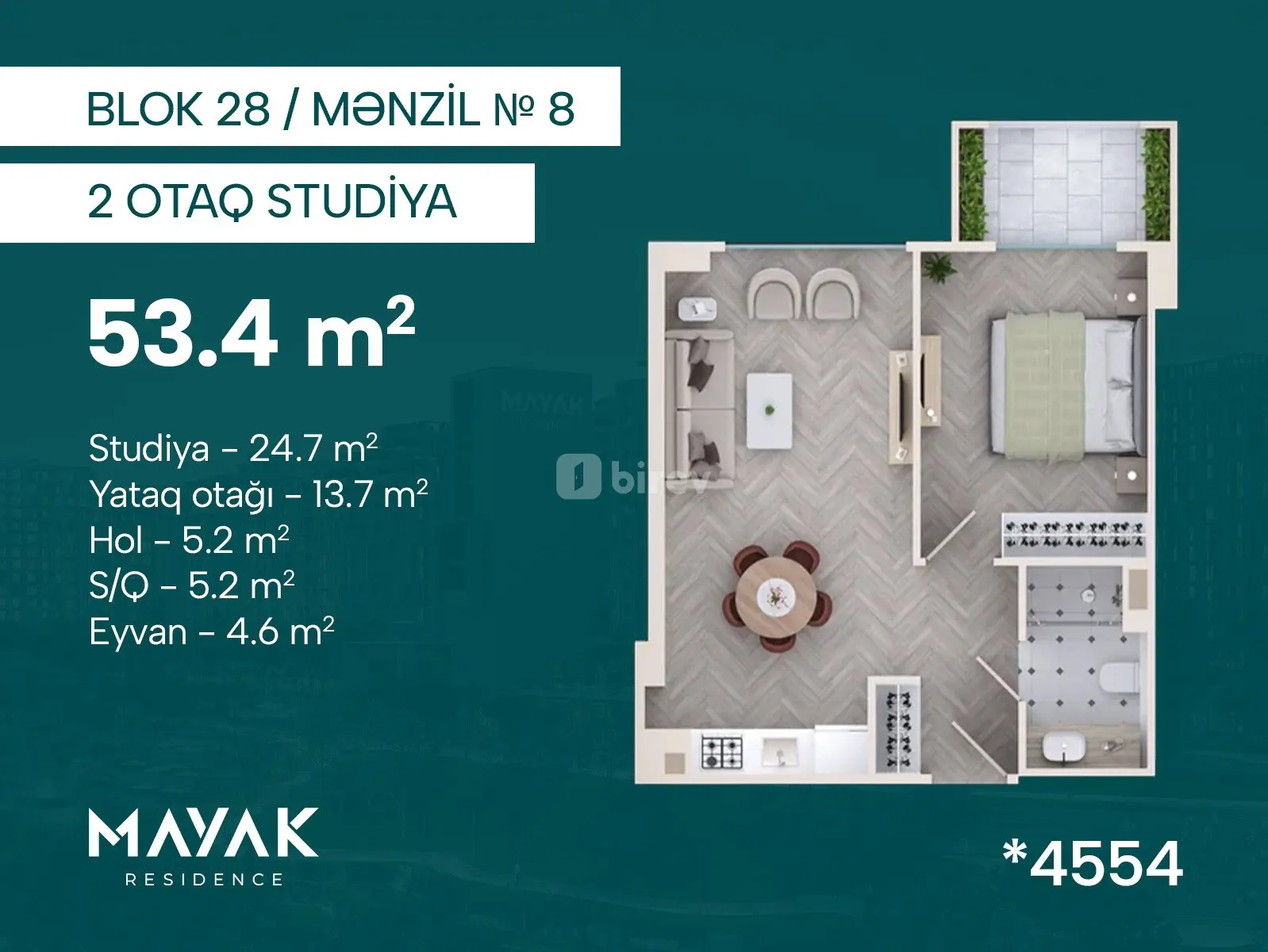 2 otaqlı mənzil, Zığ q., Hətəm Allahverdiyev küç. 78, Suraxanı rayonu — şəkil 2