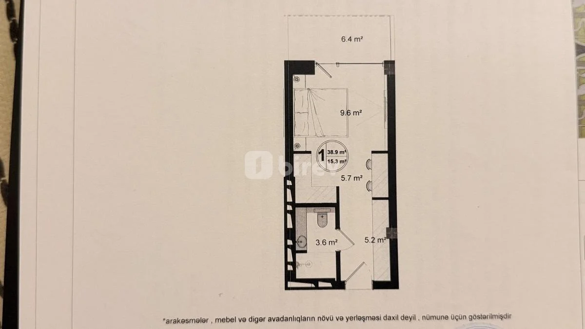 1 otaqlı mənzil, Sea Breeze q., Park Lane, bina 2, Sabunçu rayonu — şəkil 2