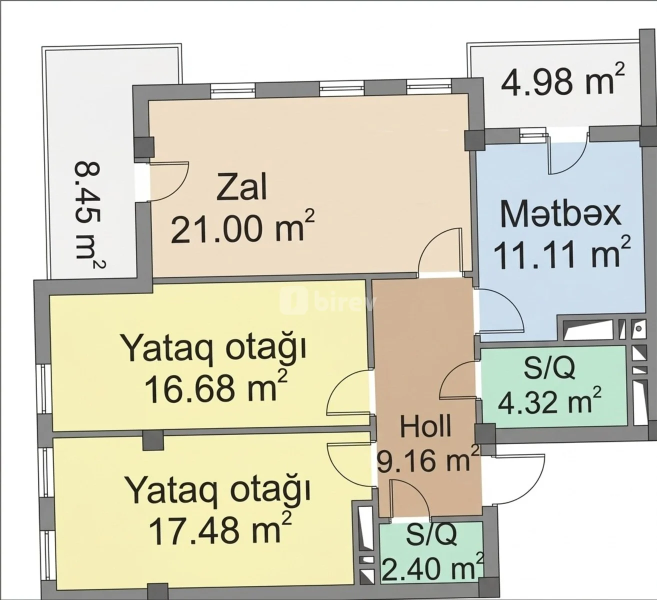 3 otaqlı mənzil, Nəsimi rayonu, İzzət Həmidov Küç, Bakı şəhəri — şəkil 14