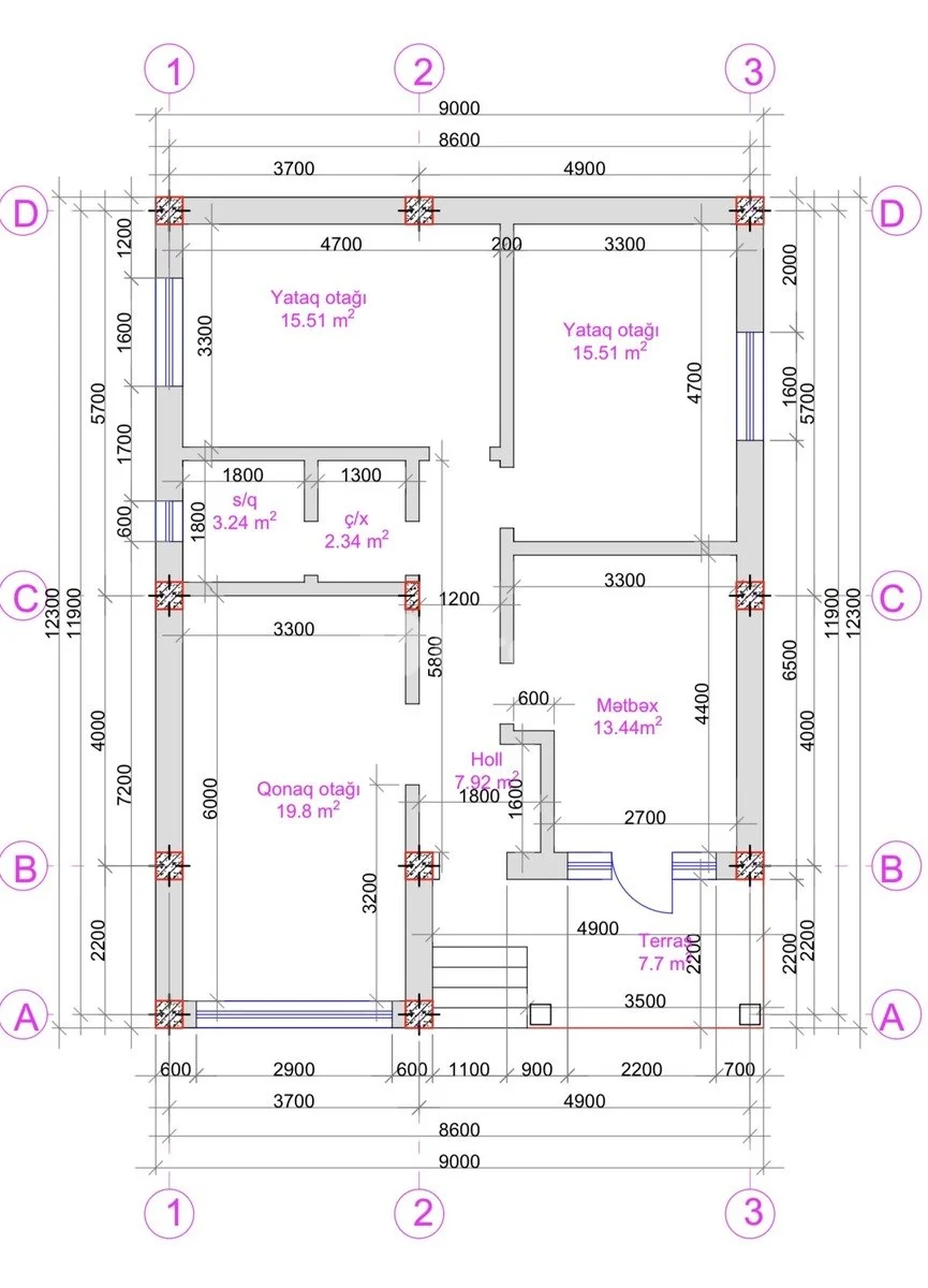 4 otaqlı həyət evi, Binə q., Binə atçılığ, Xəzər rayonu — şəkil 2