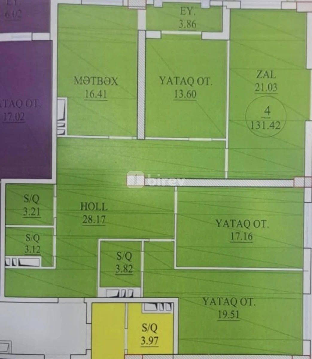 4 otaqlı mənzil, Nərimanov rayonu, Təbriz küçəsi, Bakı şəhəri — şəkil 28