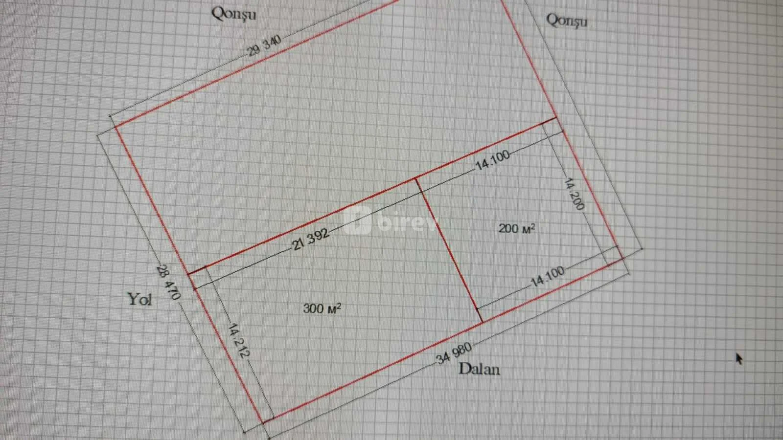 3 sot torpaq, Qala q., Qala qəsəbəsi, Xəzər rayonu — şəkil 2